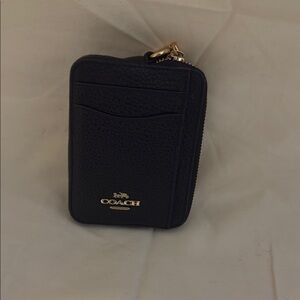 Coach Black Leather Card Holder